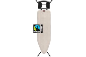 Brabantia Strykbräda B, 124 x 38 cm – Denimgrå | 100% Fairtrade bomull | 8 mm skumlager