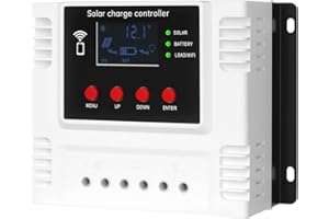 ‎AREYOURSHOP Areyourshop Solar Laderegler, 60A PWM laderegler solar 12v 12V/24V/48V PV-Regler mit Wifi-Monitorfunktion PWM-LCD-Regler für Lifepo4-Blei-Säure-Gel-Batterie