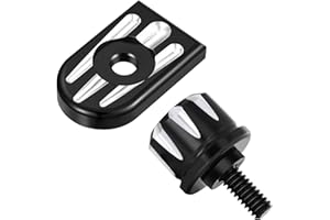 AMAZICHA Bouton de fixation à vis de siège arrière pour Harley Davidson 1996-2016 Noir