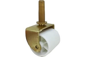 Shepherd Hardware 9535 2-1/8-Inch White Bed Rollers with Stem and Socket, 2-Pack