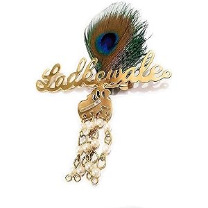 Ladkewale/Betewale/Mundewale/Dulha Morpankh Gold Plated Brouch/Brooch/Brooches Pin Pack for Men & Women