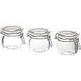 Ikea KORKEN Jar with lid, Clear glass13 cl (4 oz) Pack of 3