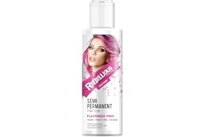 PAINTGLOW Rebellious Colours 100% Vegan Semi Permanent Hair Dye Colour 100ml (Flamingo Pink)