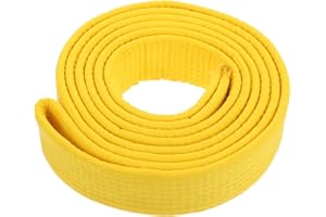 Happyyami Ceinture Jaune De Taekwondo en Coton - Ceinture d'arts Martiaux Confortable pour Adultes Et Enfants 240Cm