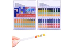 UYVPAER Bandelettes De Test De Ph Universelles Health 0-14 Large Gamme Et Quatre Tampons Pour Les Tests De Ph Alcalins Acides (100 Bandelettes) Mieux Que Le Papier De Tournesol + Guide De Ph