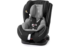 BABYAUTO - Silla de coche TAIYANG GR. 0+/1/2/3 – Edad: desde el nacimiento hasta los 12 años – 0 – 36kg – Acontramarcha hasta los 18kg - Sin Isofix (NEGRO PIPPING GRIS)