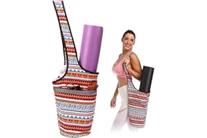 Tyuodna Segeltuch Yogatasche,Yogatasche Groß mit Mehrere Taschen,Yogamatte Tasche mit Tragegurt,Segeltuch Schultertasche für Yogamatten & Trainingsmatten