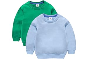 DCUTERQ Felpa Girocollo Bambino Manica Lunga in Cotone Ragazzo Pullover Top Moda Maglietta Sweatshirt Ragazzi Felpa Senza Cappuccio 1-8 Anni