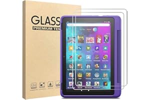 Ecoye [2 Pack] Tempered Glass Screen Protector Compatible With Fire HD 10 Kids Pro/10 Kids/10/10 Plus 2021-11th Gen Tablet with 2.5D 9H HD Anti Scratch Transparent Clear Bubble Free