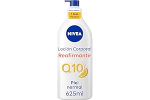 NIVEA Q10 Loción Corporal Reafirmante (1 x 625 ml), crema hidratante corporal para piel normal, crema reafirmante corporal con Collagen Boost Complex, Vitamina C y Q10 puro