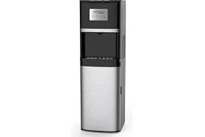 Super General Hot and Cold Water Dispenser SGL2020BM, Bottom-Loading Water Cooler, Instant Hot Water, 3 Taps, 33.9 x 35.8 x 106.2 cm (WxDxH), Black/Silver, 1 Year Warranty