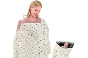 QOMJUFA 1 pezzo Asciugamano da allattamento per bambini Asciugamano da allattamento in mussola Asciugamano da allattamento in cotone Asciugamano da allattamento Traspirante e leggero per l'uso in viaggio