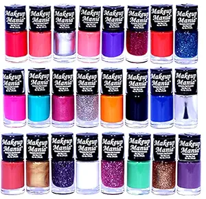Makeup Mania Nail Polish Set of 24 Pcs, Nail Paint of 6ml each x 24 Pcs, MultiColor Set 86-87 (Combo of 24 Pcs)