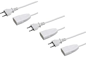 Meister Kunststoff-Verlängerungskabel mit Euro-Kupplung 3 Stück – 3 m – für innen (IP20) – Schuko-Kupplung – weiß