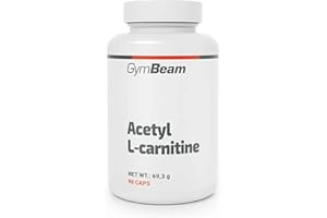 ‎GYMBEAM GymBeam Acetyl L-Carnitin (Kapseln) - 500 mg pro Tagesdosis, veganer Fatburner, Nootropikum, unterstützt Fettverbrennung & Energiegewinnung, 90 caps