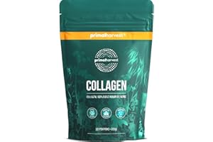 Primal Harvest Collagen poudre - 30 portions Premium Collagen Complex - alimentation durable à l'herbe - hydrolysat de collagène- goût neutre & solubilité optimale