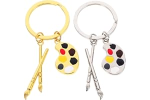 Holibanna Artista Tavolozza di Vernice Portachiavi Pittore Regalo Artista Tavolozza Pennello Disegno Insegnante di Arte Regalo di Arte di Scuola di Laurea Keychian per Le Donne degli Uomini