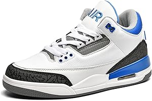 MANZOOR Herren Damen Basketballschuhe Mode Sport Air Retro Sneaker Studenten Anti-Rutsch Jungen Mädchen mit Luftpolster Sportschuhe