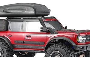 JOYSOG Coffre de toit télécommandé pour Traxxas TRX4M 1/18 Bronco RC Voiture ABS Coffre de toit Ouvrable