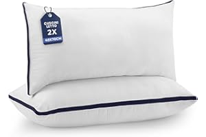 Utopia Bedding Cuscini Letto (Set di 2), 40 x 70 cm Guanciali Letto Coppia, Tessuto spazzolato con Fibra di Poliestere 3D, Morbida e Traspirante Cuscini (Blu Marino)