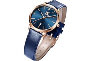 OLEVS Damenuhren Analog Quarz Armbanduhren mit Diamant Kleines Gesicht Gold Edelstahlband wasserdichte Uhr