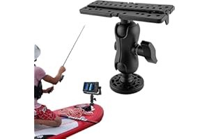 BVIZYELCK Marine Boat Fish Finder Holder 360 Degree Rotation Fish Mount Rotatable Accessories Deeper Holder for Echo Sounder Echo Sounder Base Mount Universal Fish Finder Holder GPS Map Plate