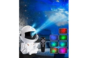 ELINKUME Projektor gwiaździstego nieba, projektor galaktyki z pilotem zdalnego sterowania, projektor astronauty, do pokoju dziecięcego, dekoracja sypialni, salonu, pokoju zabaw