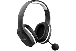Trust Gaming GXT 391 Thian Cascos Gaming Inalambricos, Auriculares PS4, PS5, 5.8 GHz, Dongle USB, Over Ear, Recargable, Multi-Platform, Cascos con Microfono para PC Ligeros y Sostenibles - Negro