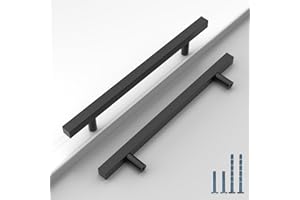 Astrée 10 Pack 160mm Black Kitchen Handles Stainless Steel Kitchen Cupboard Handles Cabinet Handles Black Handles Cupboard Door Handles Drawer Handles Wardrobe Handles