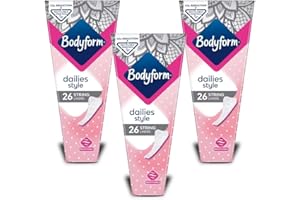 LINENVALE Bodyform Dailies String Thong Panty Liners for Women. Multipack 3 Month Supply Slim for Thongs and Discrete Comfort fit Great Value.