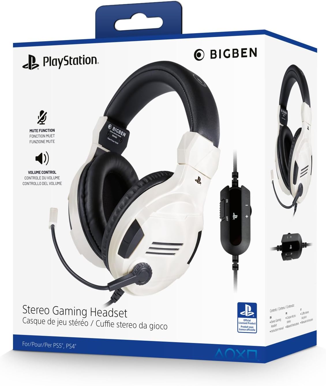 Sony - Auriculares Gaming Stereo, Color Blanco (PS 4) - Compatible con PS5