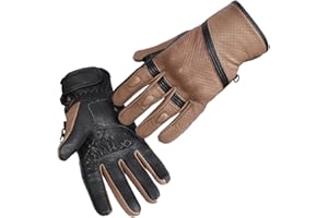 SNOWAS Brown Leather Best Summer Motorcycle Motorbike Gloves Leather Knuckle Protection Easy Wrist Fastening