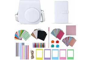 TONYLAIJIANTAO Sofortbildkamera Mini 11/12 Zubehör Kompatibel mit Fujifilm Instax Filmkamera, Inklusive Tasche/Album/Filter/Filmrahmen/Randaufkleber. (Weiß)