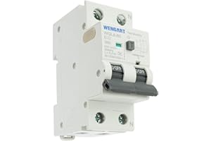 WENGART Wengat WGL8-80 Disjoncteur différentiel type A 6kA CA 230V 32A, 1P+N 30mA Arrêt à un bouton Protection complète pour appareils électriques