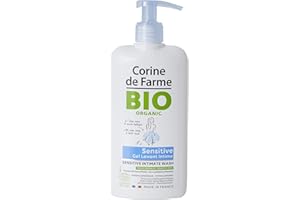 Corine de Farme - Gel Íntimo Sensitive 250ml para Mujer - Certificado Ecológico ECOCERT COSMOS Organic - Higiene Íntima para Piel Sensible - Flor de Almendro y Aloe Vera - Sin Jabón