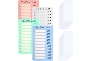 simarro 4 Pcs Chore Chart for Kids, to Do List Checklist Board, Sliding Routine Chart with 16 Pcs Additional Blank Cards, Reusable Memo Boards for Efficient Task Management and Planning