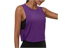 KUIH Gym Tops for Women UK Loose Basic Vest Sleeveless T-Shirts Athletic Tank Top Quick Dry Yoga Tees Workout Sports Tops for Fitness Running Walking