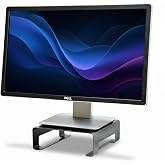 Prexua Riser Desktop Monitor Stand - Monitor Riser (Black, Small)