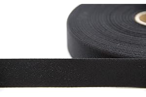 nts Nähtechnik 50m Rolle Köperband, Nahtband aus 84% Baumwolle (schwarz, 1)