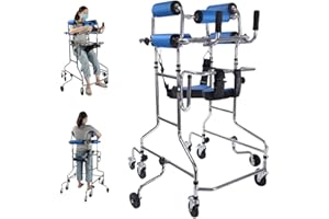 XIYEE Walker Für Senioren,Hemiplegie Rehabilitation Standrahmen,Gehhilfe Für Erwachsene Für Behinderte,Tragbarer Medizinischer Walker Mit Einstellbarer Höhe, Geeignet Für Personen Von 150-180 cm