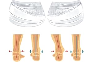 Irikdescia 1 paire de semelles de talon réglables pour supinations, correction de pronations, orthopédiques pour jambes courbées, alignement du pied (transparent), petite taille