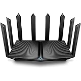 TP-Link Archer AX90 Wi-Fi 6 Gigabit Triband WLAN Router (4804 Mbit/s +1201Mbit/s 5 GHz, 574 Mbit/s 2,4 GHz, 3× Gigabit LAN-Po