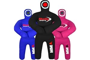 SHELLY SPORTS Shelly MMA Grappling Wrestling Dummy for Kids BJJ Punching Bag Wrestling Buddies Brazilian JIU Jitsu Standing Position Dummy Martial Arts Boxing Karate Training Dummies (47" / 4 Feet) UNFILLED