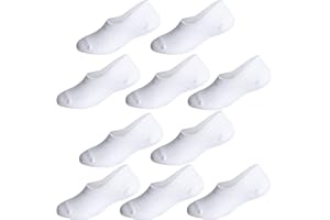 CHUNG Toddler Little Boys Girls No Show Liner Cotton Socks Thin Multi Solid Color White Summer 10 Pack 2T-12Years