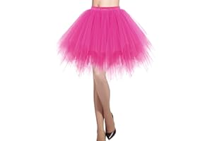 DRESSTELLS Jupon Jupe Ballet Tutu Court en Tulle Couleurs variées