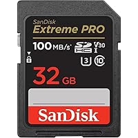 SanDisk Extreme PRO, Scheda di memoria da 32 GB SDHC fino a 95 MB / s, UHS-1, Classe 10, U3, V30