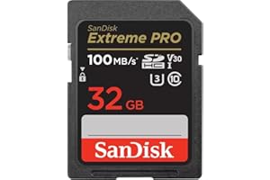 ‎SANDISK SanDisk Extreme PRO SDHC UHS-I Speicherkarte 32 GB (V30, Übertragungsgeschwindigkeit 95 MB/s, U3, 4K-UHD-Videos, temperaturbeständig)
