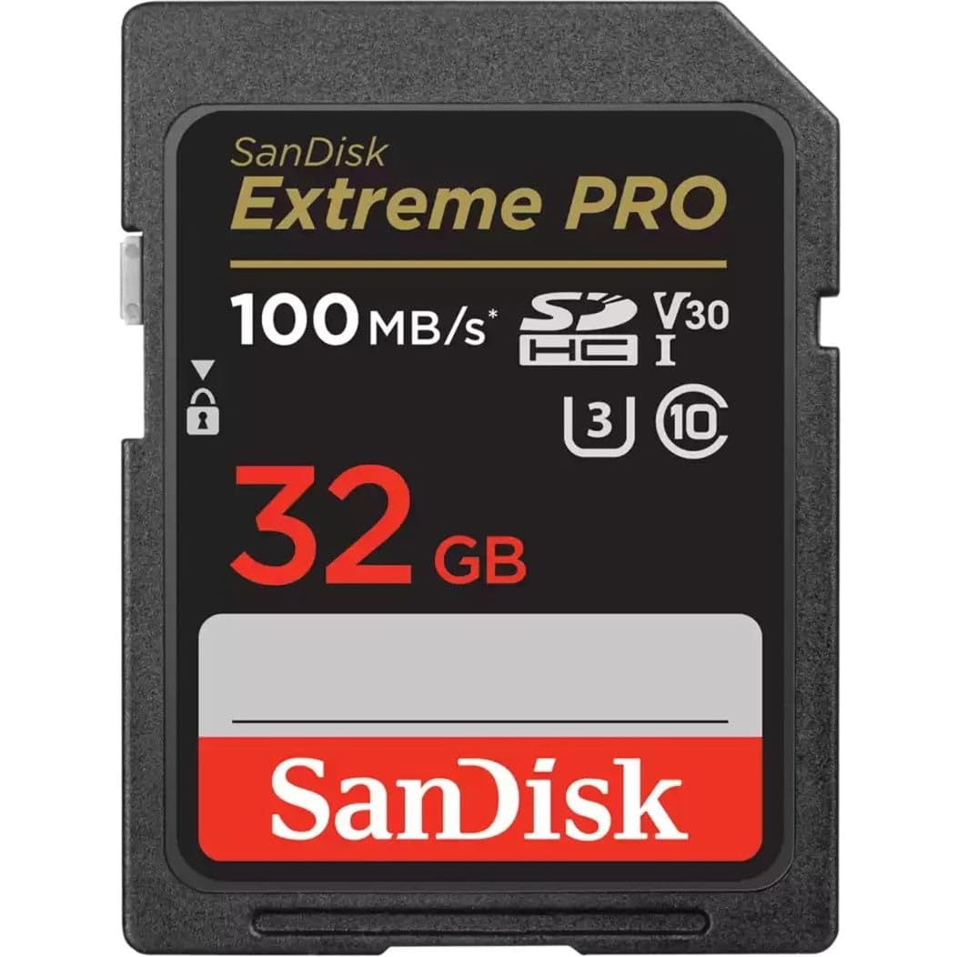 SanDisk Extreme Pro 32GB UHS-I SDHC Memory Card (SDSDXXG-032G-GN4IN) (Black)