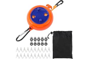 CHUANKETIE Retractable Travel Washing Line Extendable Camping Washing Line Travel Clothes Line 10 M For Holiday Outdoor Indoor Laundry Room Garden Travel