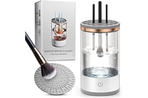 RUIOOMEEP Elektrischer Make-up-Pinselreiniger, Schnell Trocknendes Pinselreinigungswerkzeug, Make Up Pinselreiniger Trockner, Automatische Make Up Brush Cleaner, für die meisten Make Up Pinselgrößen